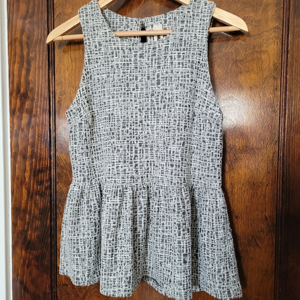 Anthro | Amadi sleeveless peplum top- S